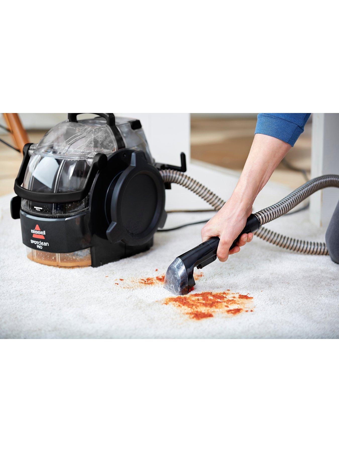 BISSELL SpotClean Pro 1558E, Most Powerful Portable Professional Carpet  Cleaner, 750W Power Suction, Removes Spots, Spills & Stains, Cleans Carpets  Stairs, Upholstery and Car Seats, Black