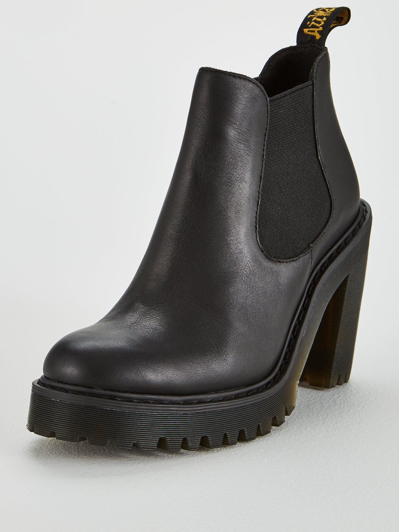 dr marten heeled ankle boots