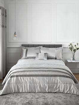 Product photograph of Catherine Lansfield Sequin Cluster Duvet Cover Set - Silver Grey from very.co.uk