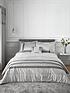  image of catherine-lansfield-sequin-cluster-duvet-cover-set-silver-grey