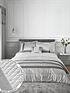  image of catherine-lansfield-sequin-cluster-duvet-cover-set-silver-grey