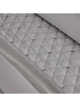 Product photograph of Catherine Lansfield Sequin Cluster Bedspread Throw - Silver from very.co.uk