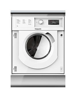 Hotpoint Biwmhg71483Ukn 7Kg Load, 1400 Spin Integrated Washing Machine - White - Washing Machine With Installation