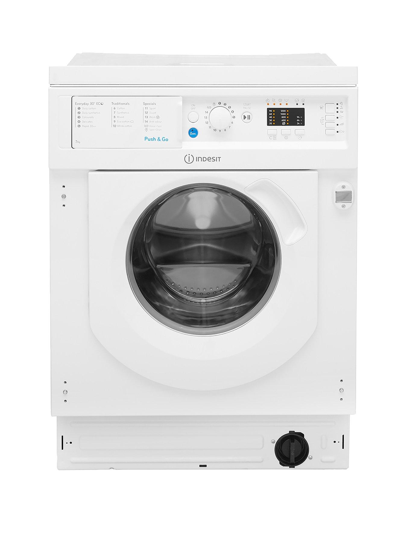Indesit Biwmil71252 7Kg Load 1200 Spin Washing Machine - White - Washing Machine With Installation