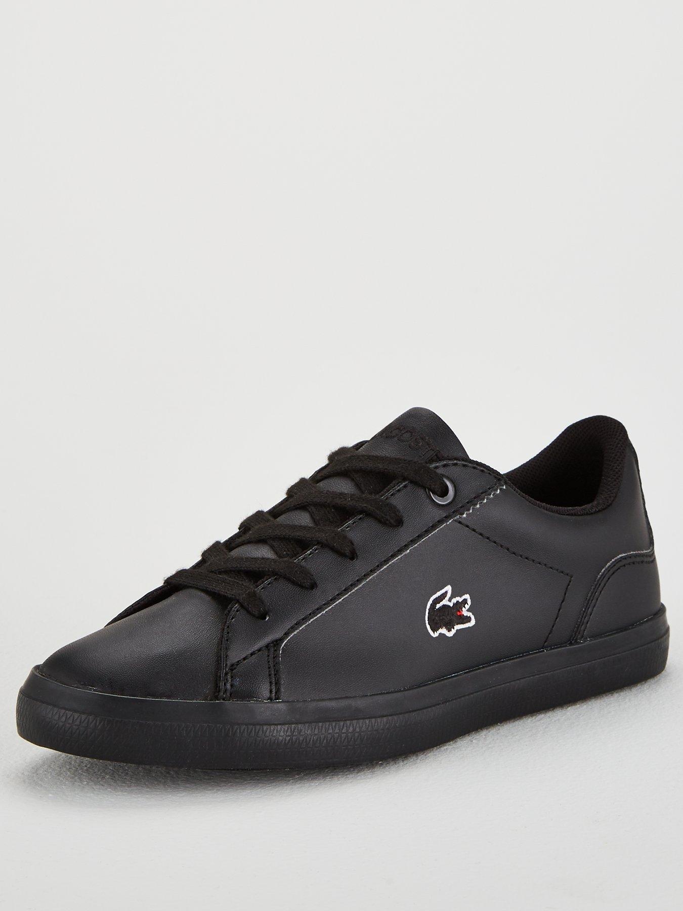 black trainers lacoste