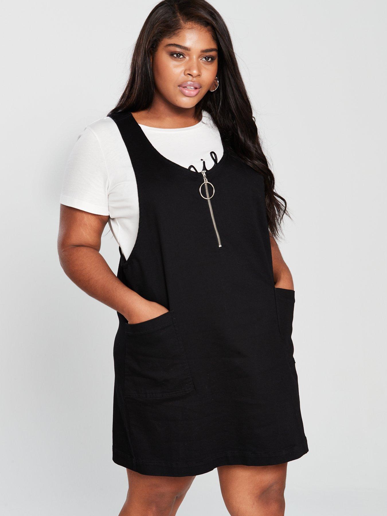 black pinafore dress uk