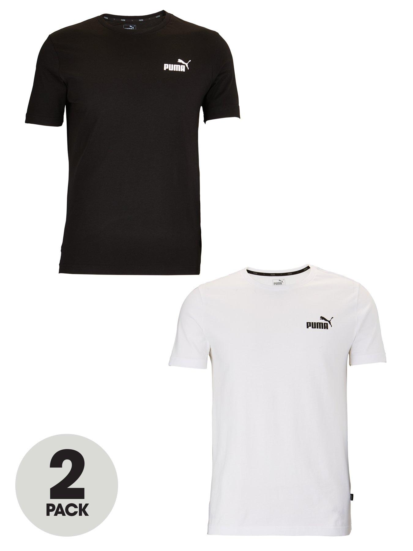 white and black puma shirt