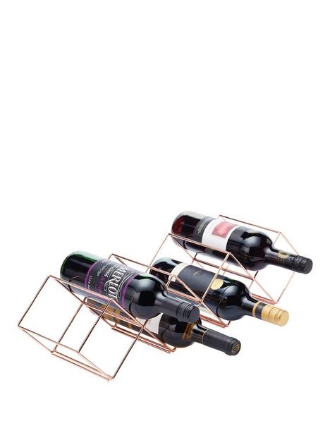 kitchencraft-barcraft-rose-gold-finish-stackable-wine-rack