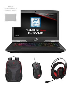 Asus ROG G703GI-E5005R Intel Core i7H, GeForce GTX1080, 32GB RAM, 1TB SSHD & 256GB SSD, 17.3in IPS 144Hz Gaming Laptop with Bag, Mouse & Headset