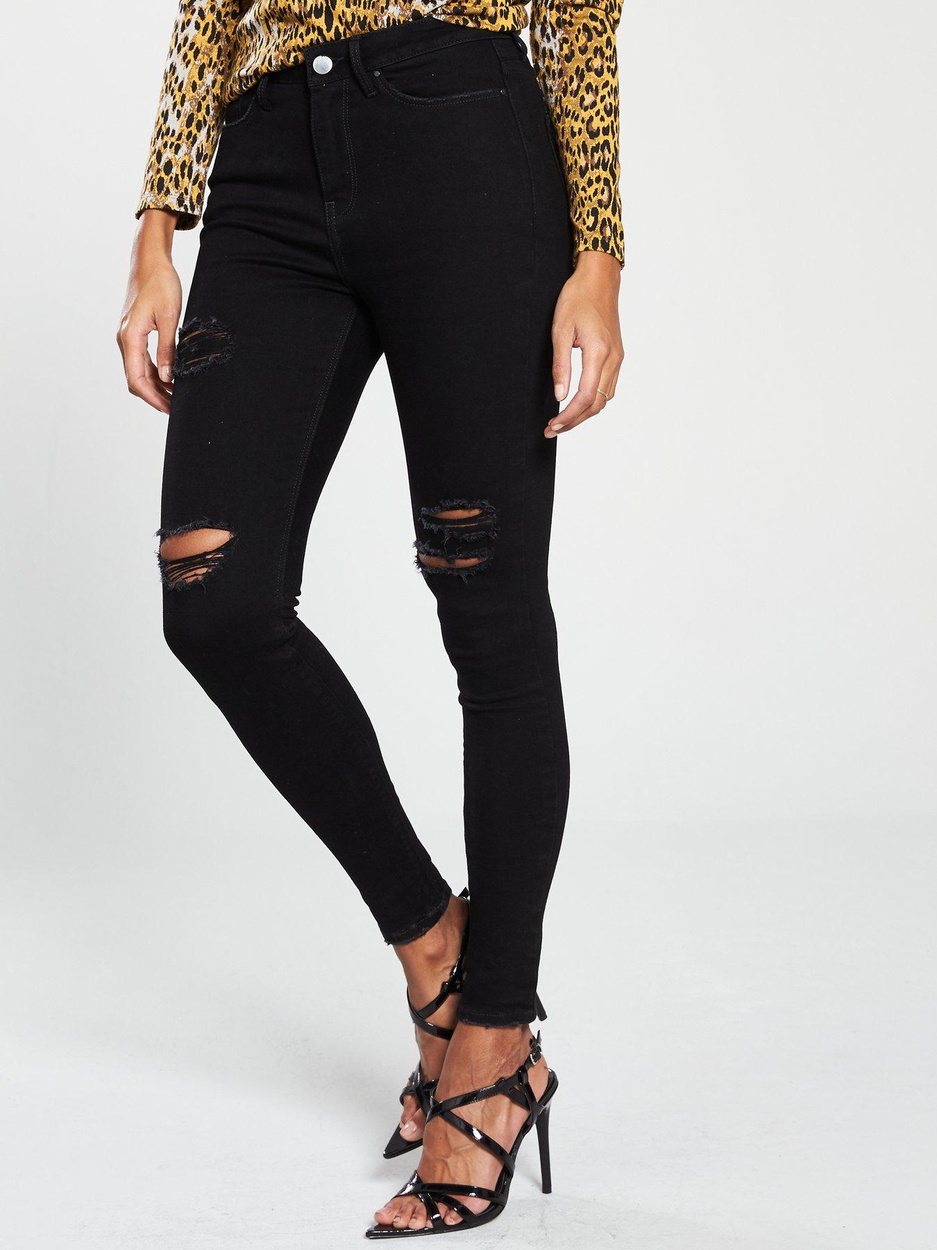 thigh ripped skinny jeans
