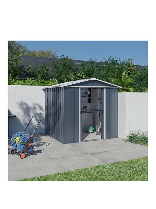 front image of yardmaster-6-xnbsp7ft-castleton-apex-roof-metal-shed