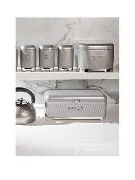 Product photograph of Kitchencraft Lovello Bread Bin In Shadow Grey Ndash 42 X 22 X 18 Cm from very.co.uk
