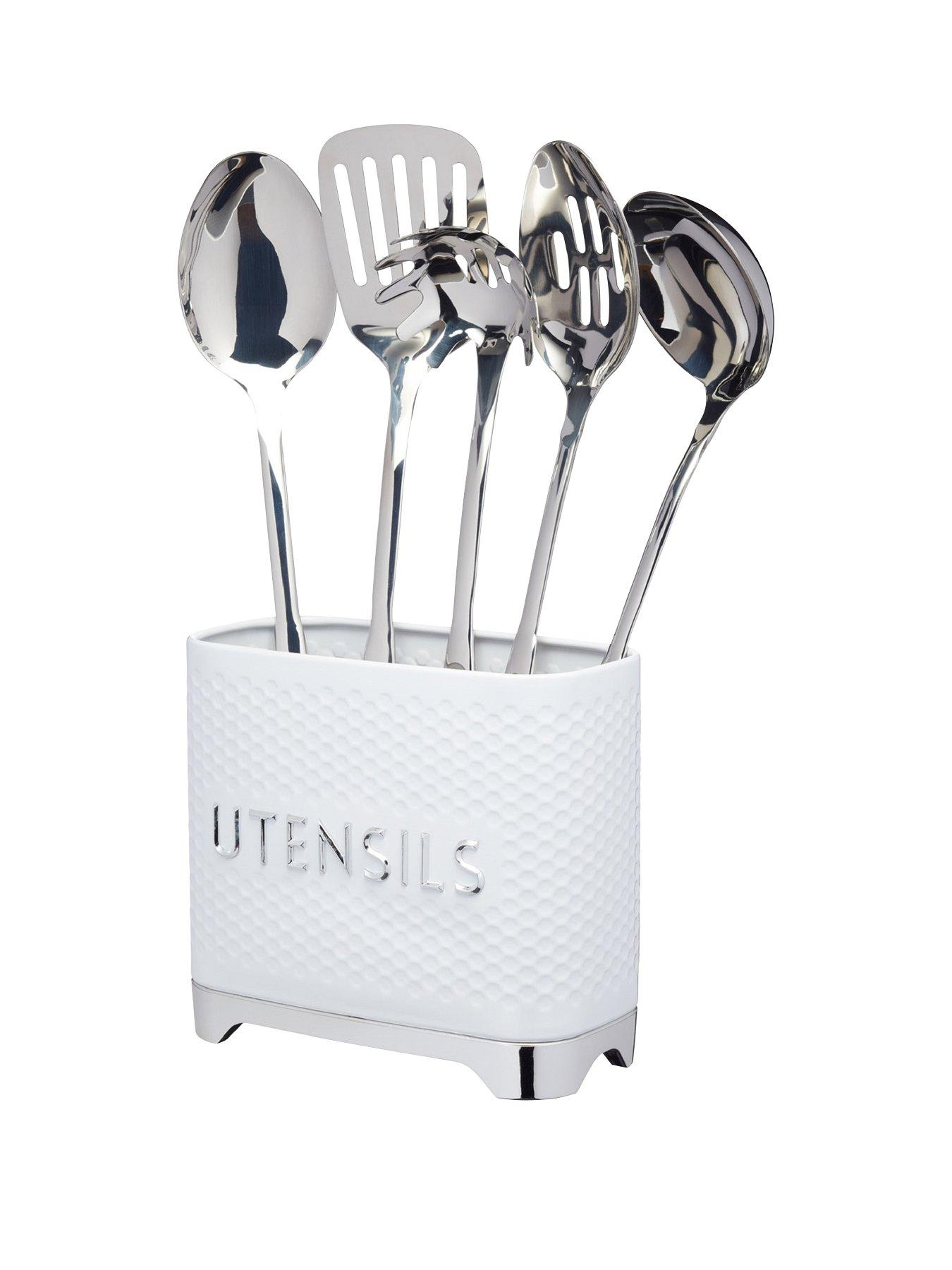 Image of KitchenCraft Lovello Utensil Store – Ice White