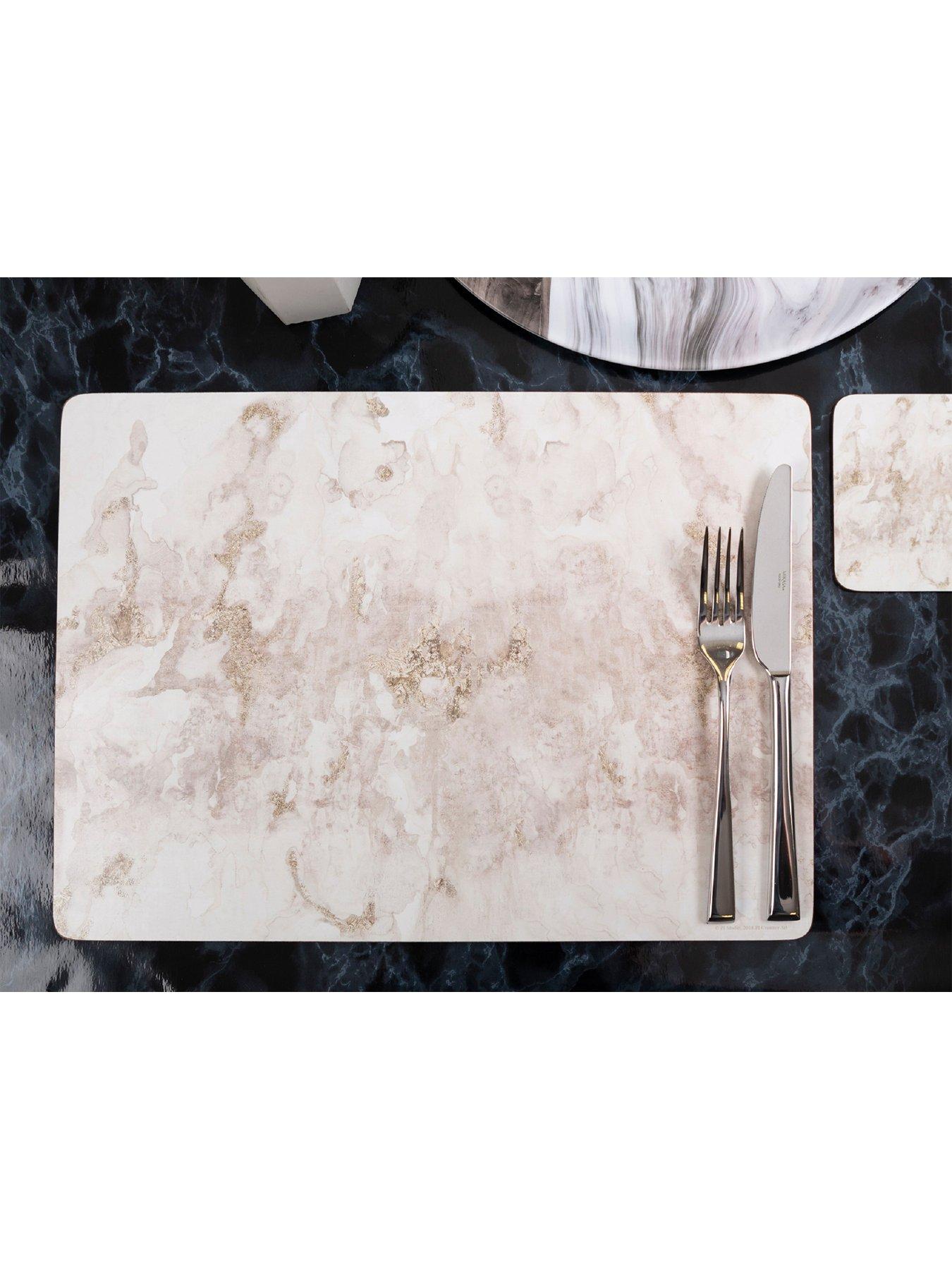 Creative Tops Set of 4 Large Grey Marble Placemats very.co.uk