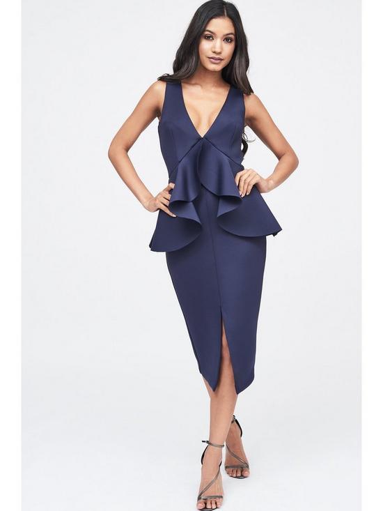 Peplum Ruffle Dress