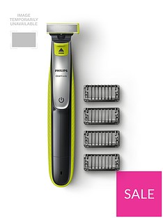 Philips Philips OneBlade Hybrid Trimmer & Shaver with 4 x Click-on Stubble Combs (UK 2-Pin Bathroom Plug) - QP2530/25