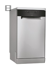Whirlpool WSFE2B19X 10-Place Slimline Dishwasher with Quick Wash - Stainless Steel