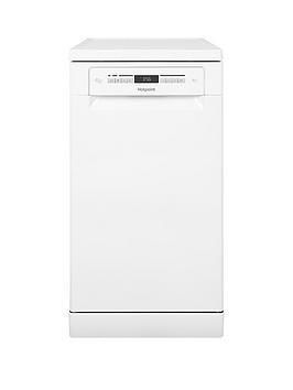 Hotpoint Clover Hsfo3T223Wukn 10-Place Slimline Dishwasher With Quick Wash And 3D Zone Wash - White