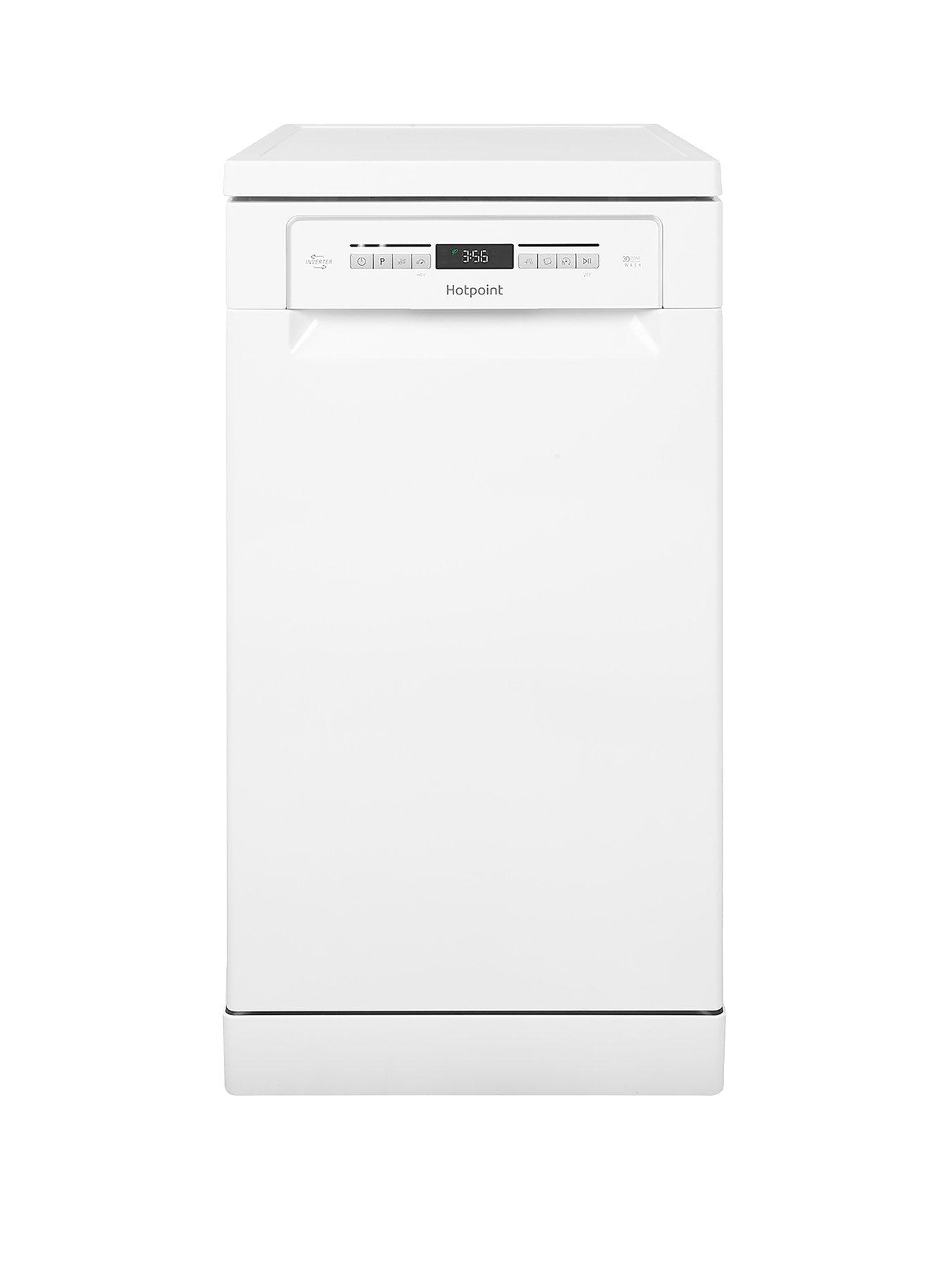 undefined Clover HSFO3T223WUKN 10-Place Slimline Dishwasher with Quick Wash and 3D Zone Wash - White