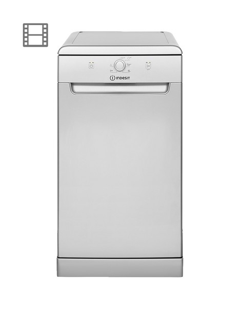 indesit-dsfe1b10sukn-10-place-slimline-dishwasher-with-quick-wash-silver