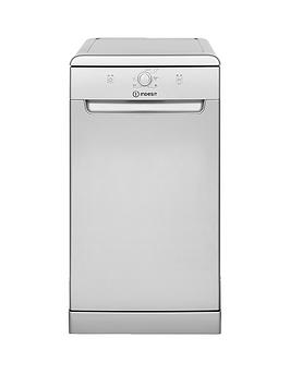 Indesit Dsfe1B10Sukn 10-Place Slimline Dishwasher With Quick Wash - Silver