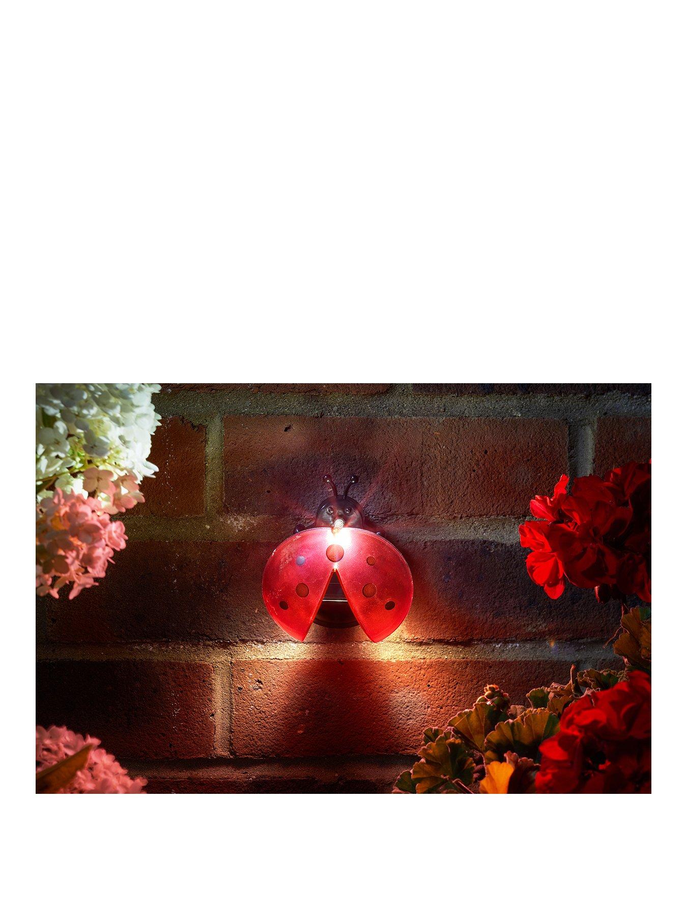 Product photograph of Smart Solar Ladybird Led Wall Hanging Lights 4 Pack from very.co.uk