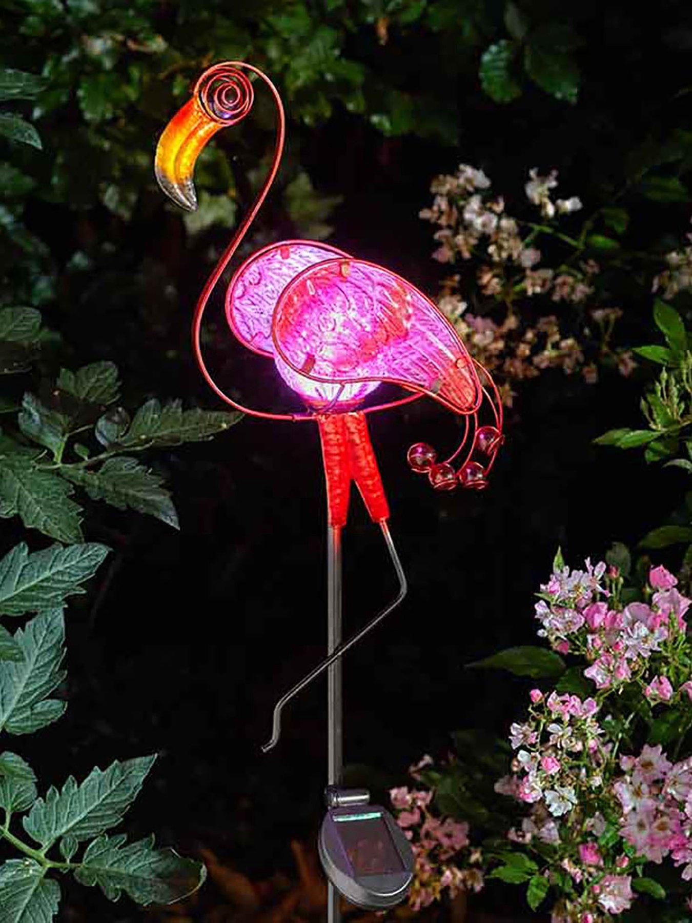 Pink flamingo on sale garden lights