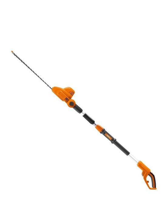 front image of flymo-sabrecut-xt-corded-long-reach-hedge-trimmer