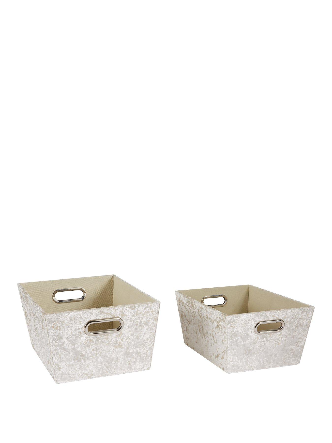 Set Of 2 Crushed Velvet Storage Baskets review