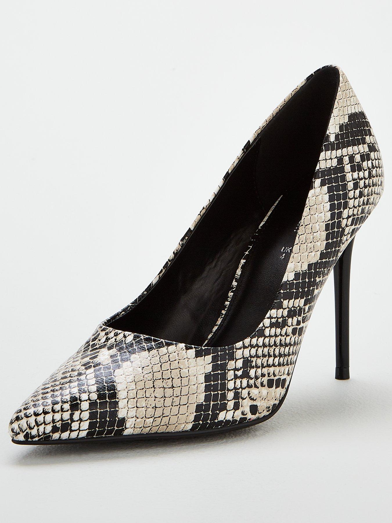 snake print court shoes uk