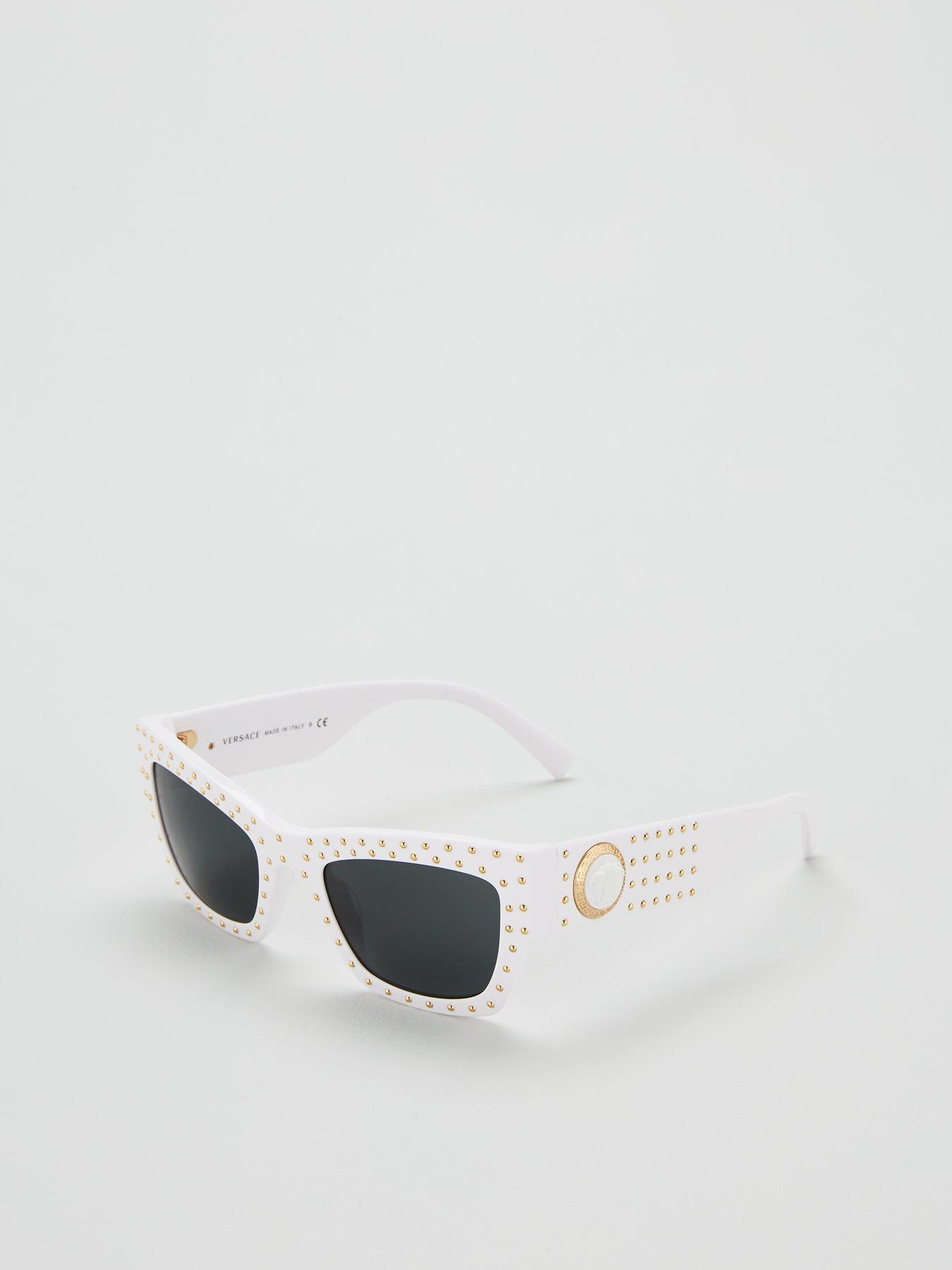 Versace Rectangle White Sunglasses review