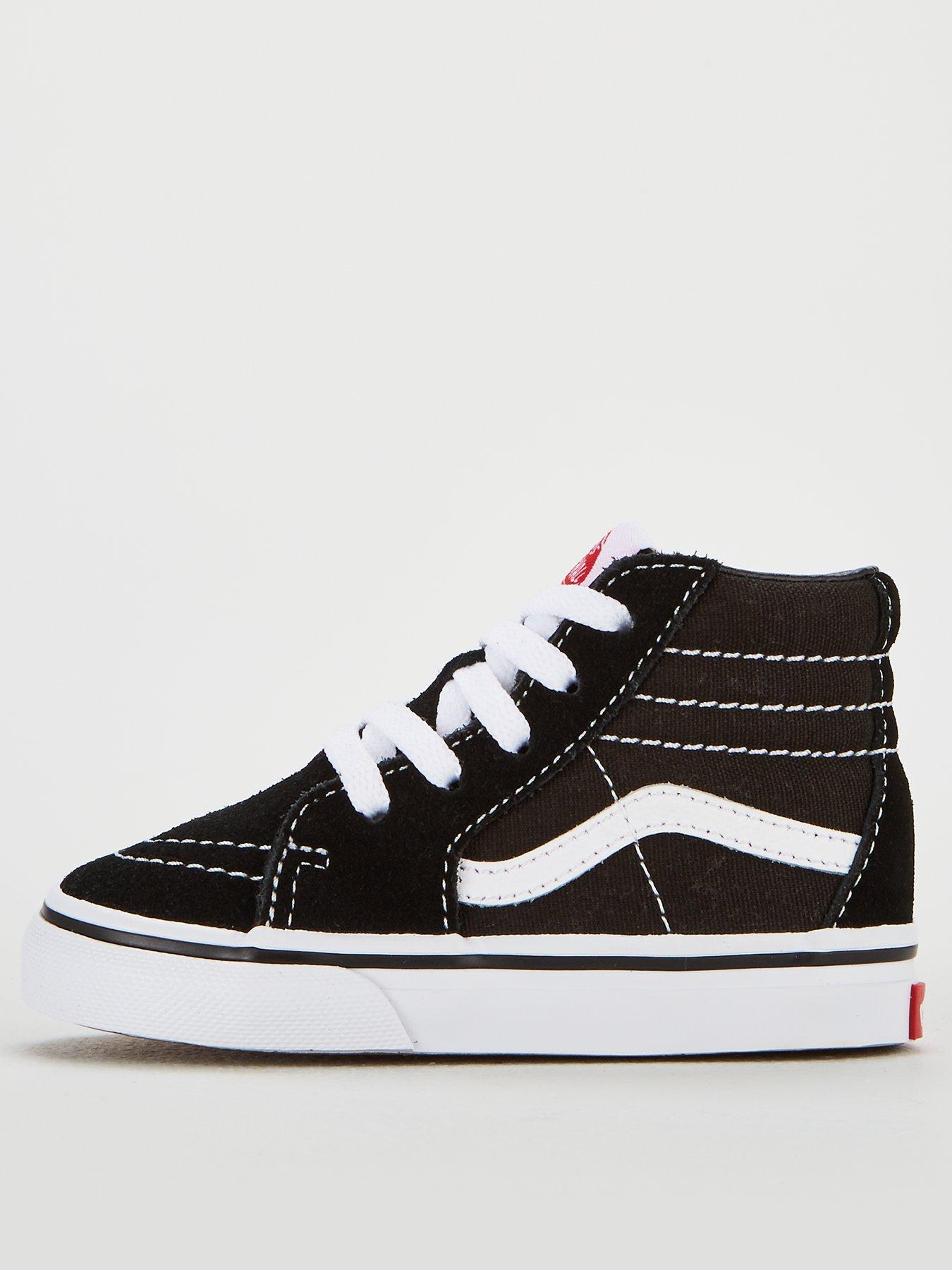 Black and white hot sale vans high tops