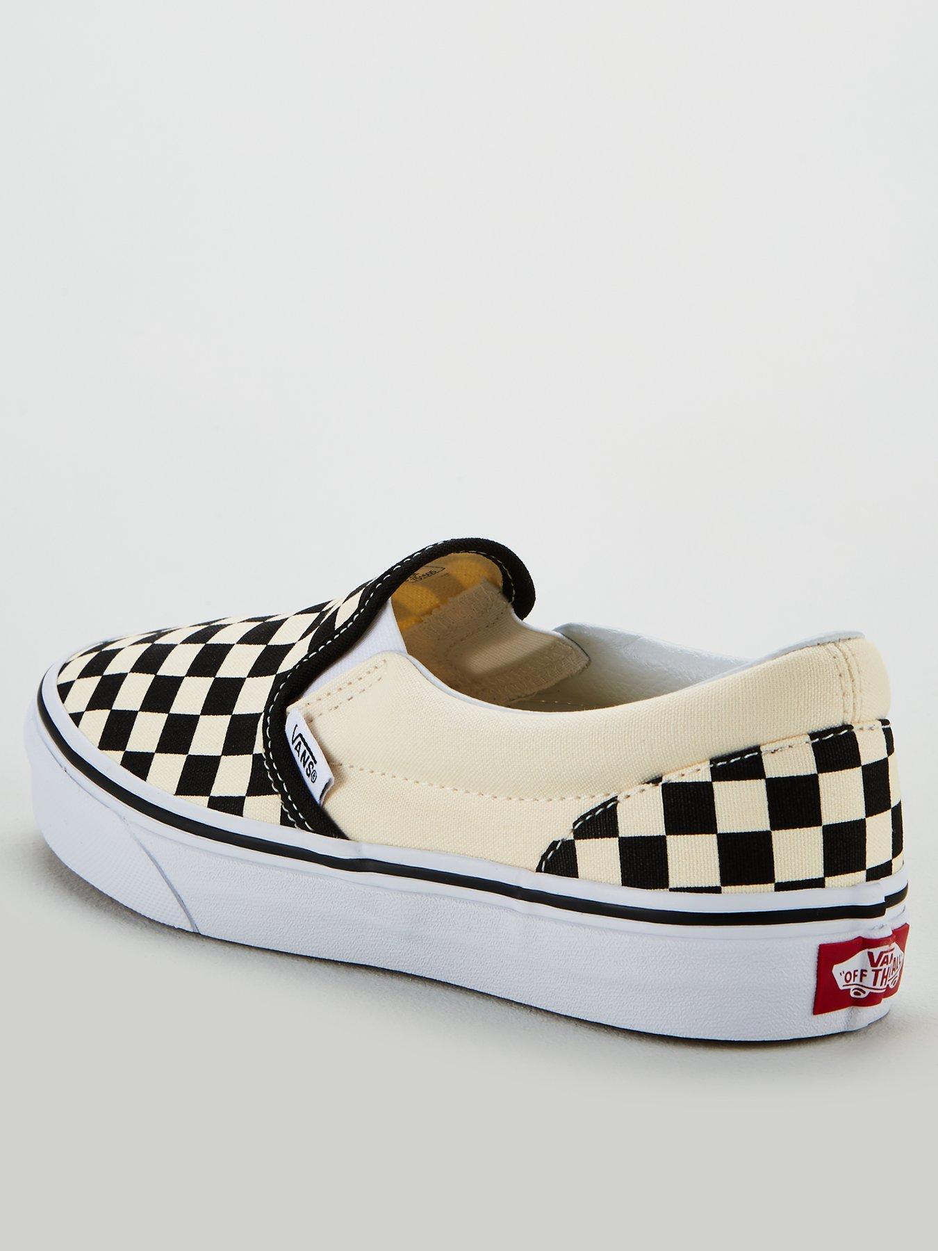 black and white vans checkerboard