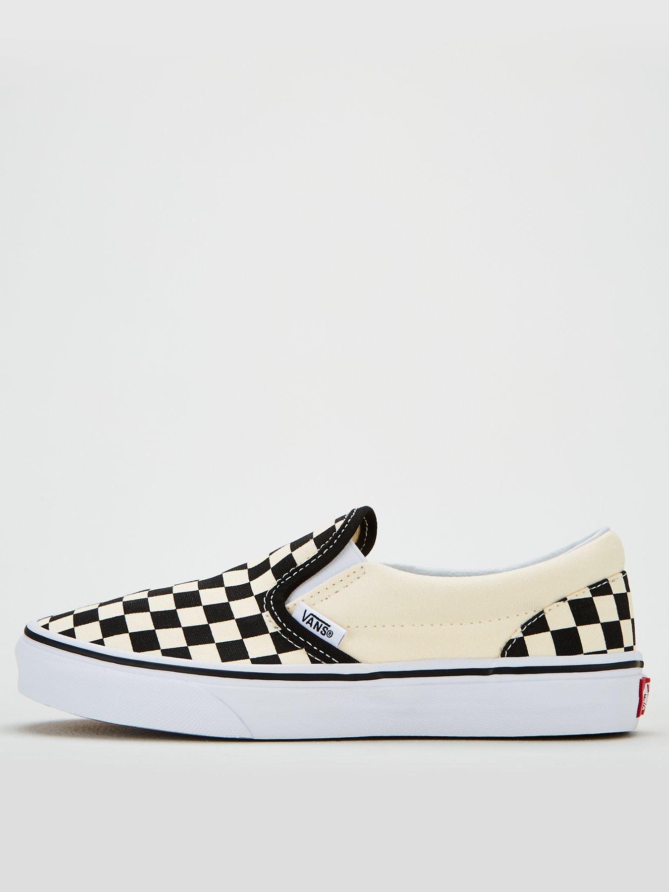 Black and white checkered vans outlet sale