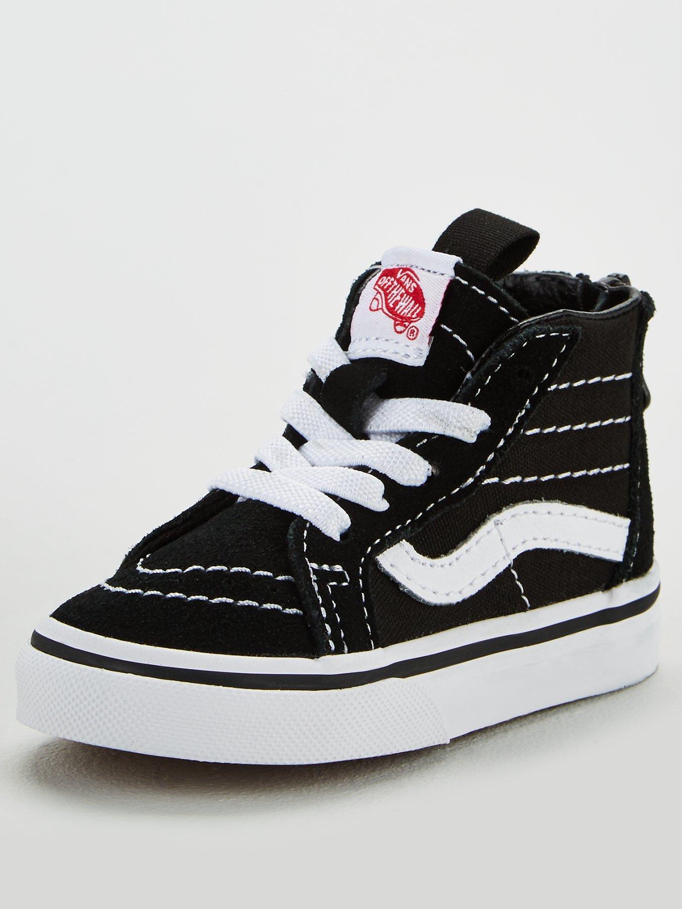 Vans Sk8-Hi Toddler Unisex Hi Top Trainers-Black/White