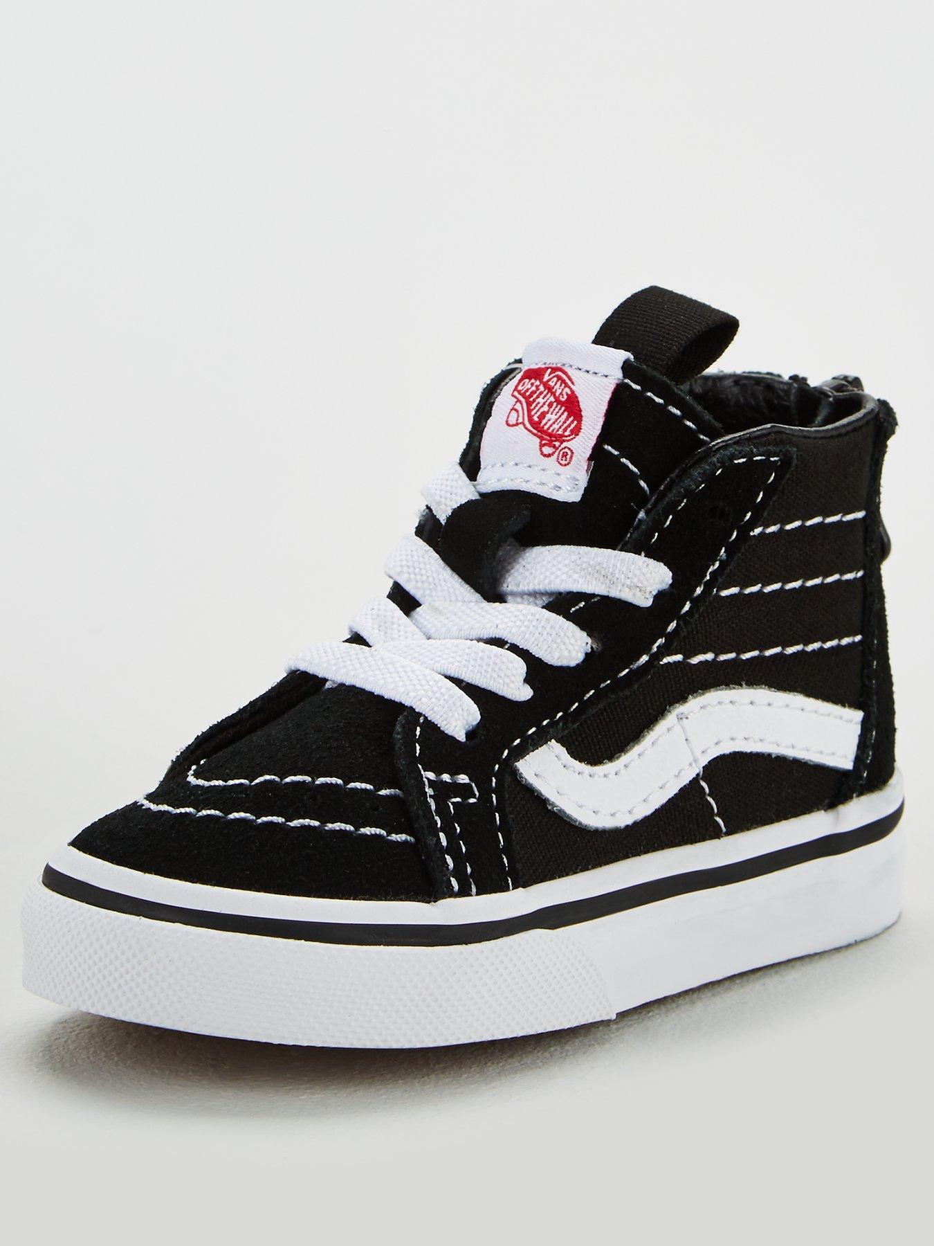 Vans Sk8 Hi Toddler Unisex Hi Top Trainers Black White Very