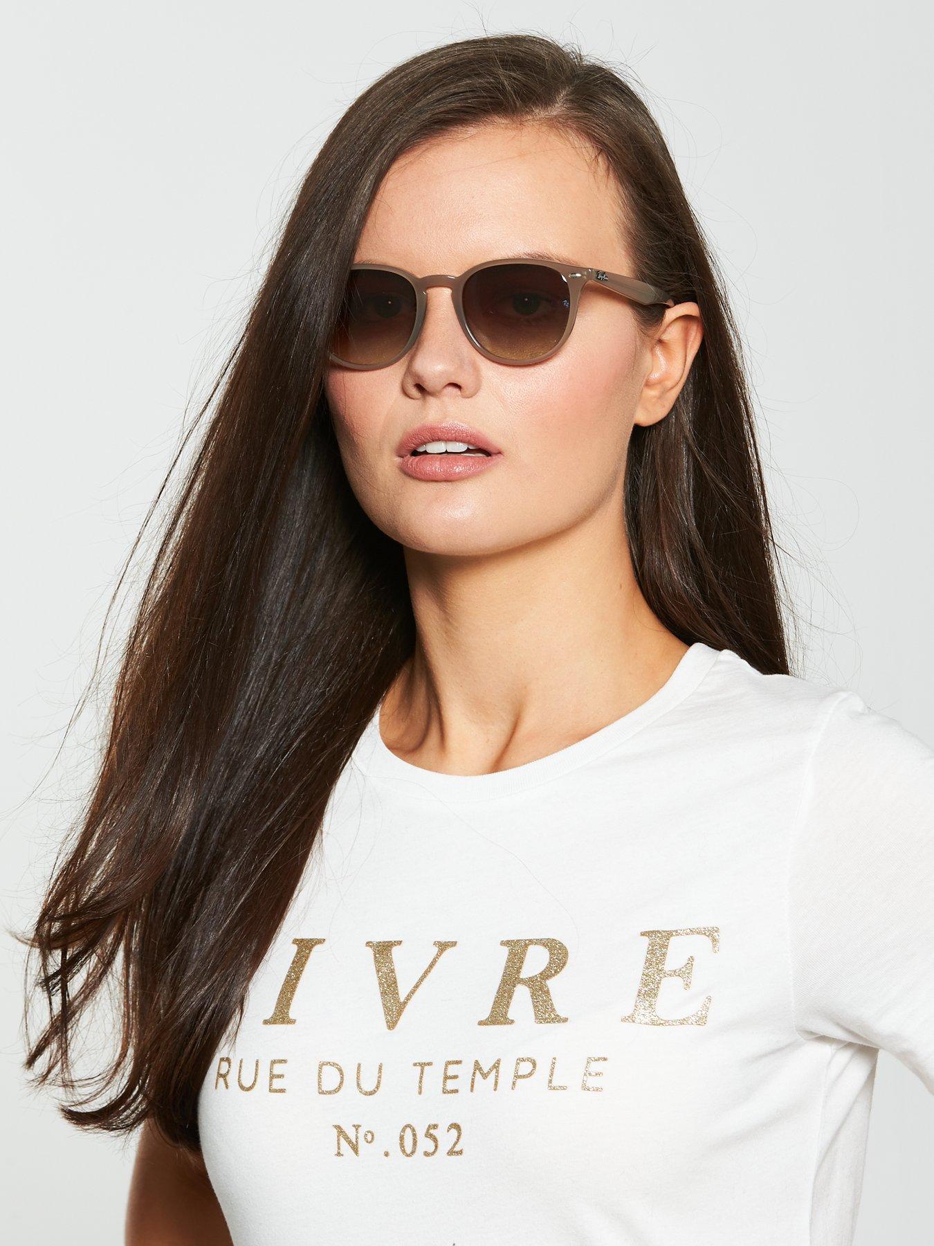 Beige ray bans sales