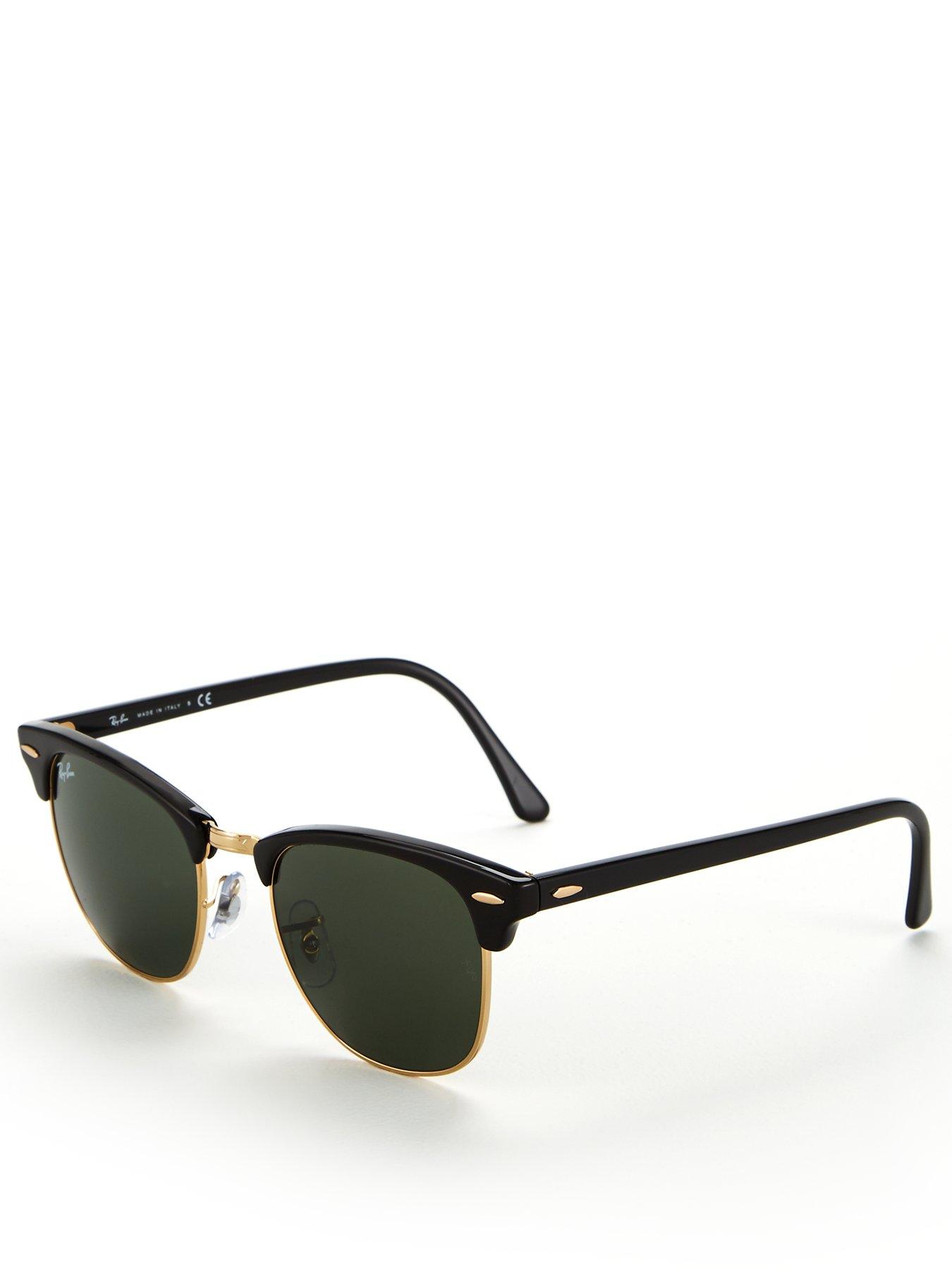 Ray-Ban Clubmaster Sunglasses - Ebony/Arista | very.co.uk