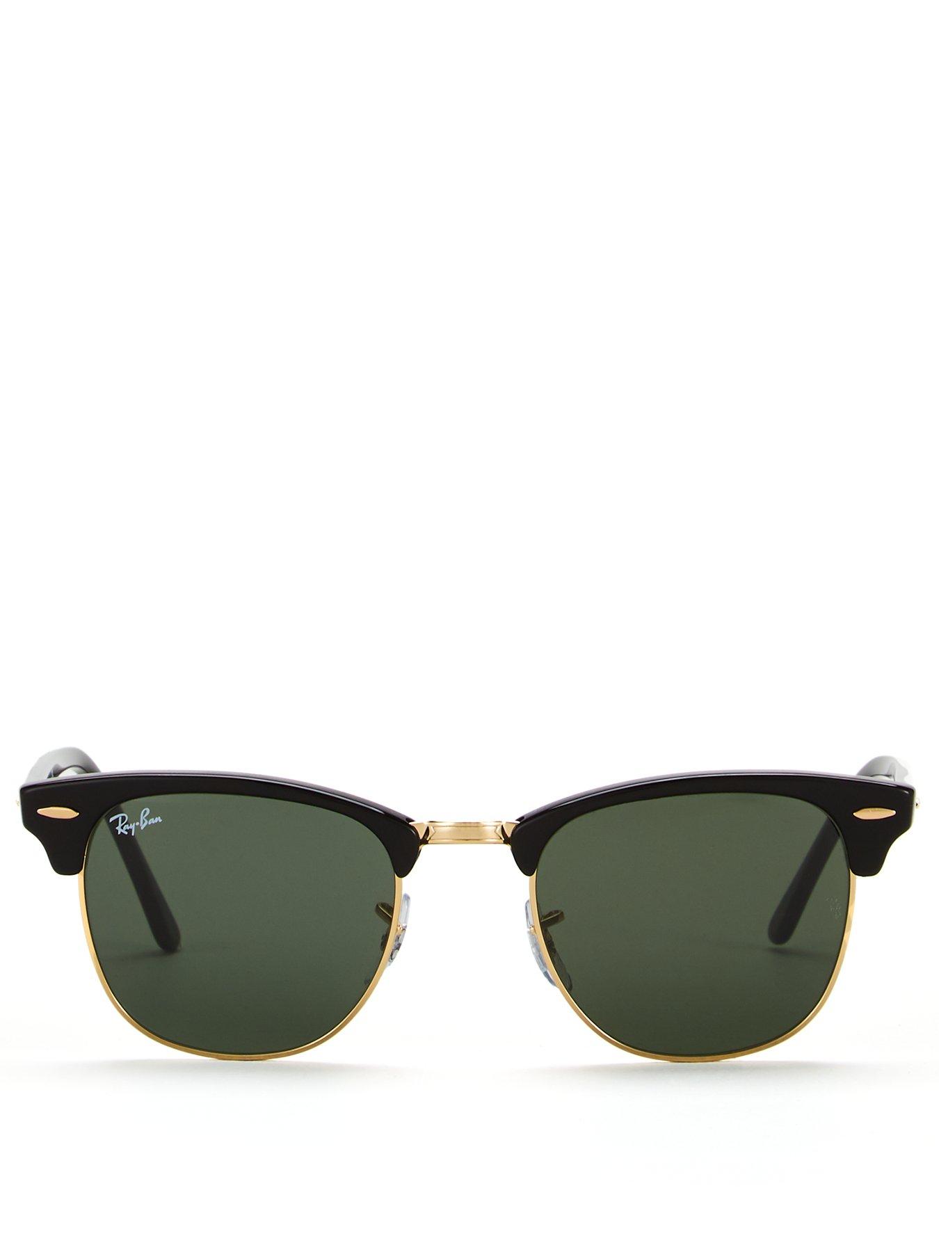 Ray-Ban Clubmaster Sunglasses - Ebony/Arista | Very.co.uk