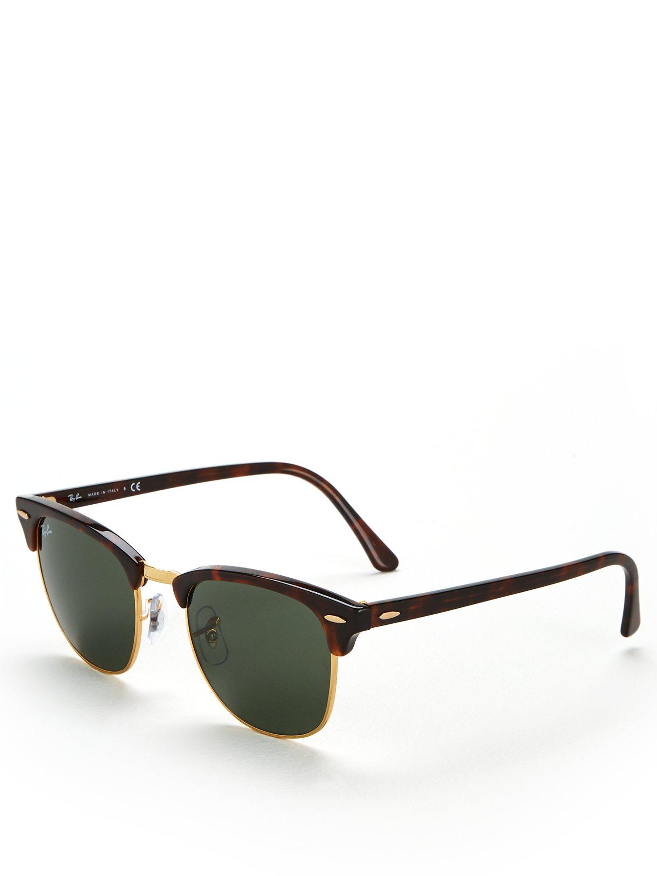 Ray-Ban Clubmaster Sunglasses - Tortoise | very.co.uk