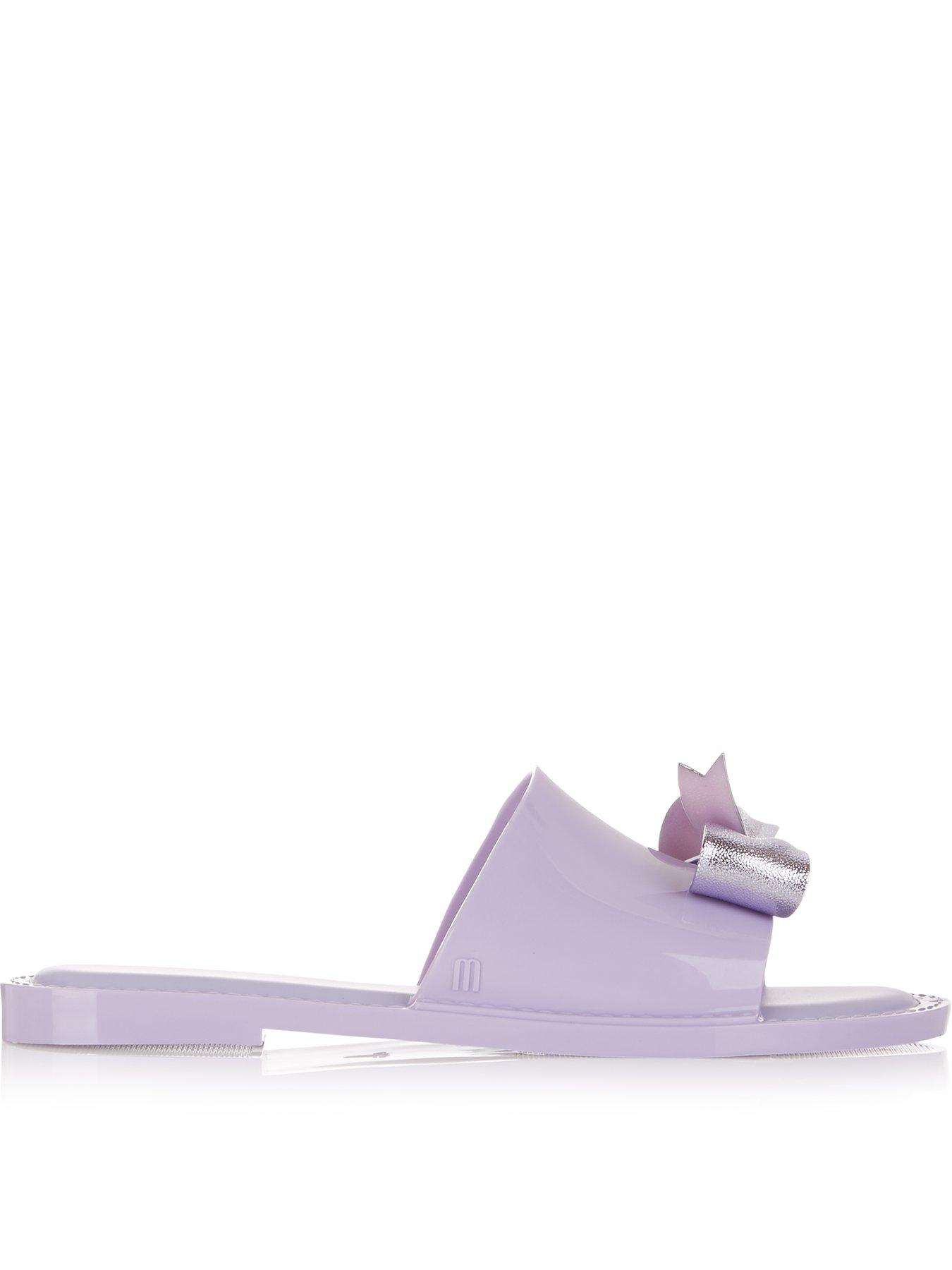 Melissa Metallic Bow Flat Sliders review