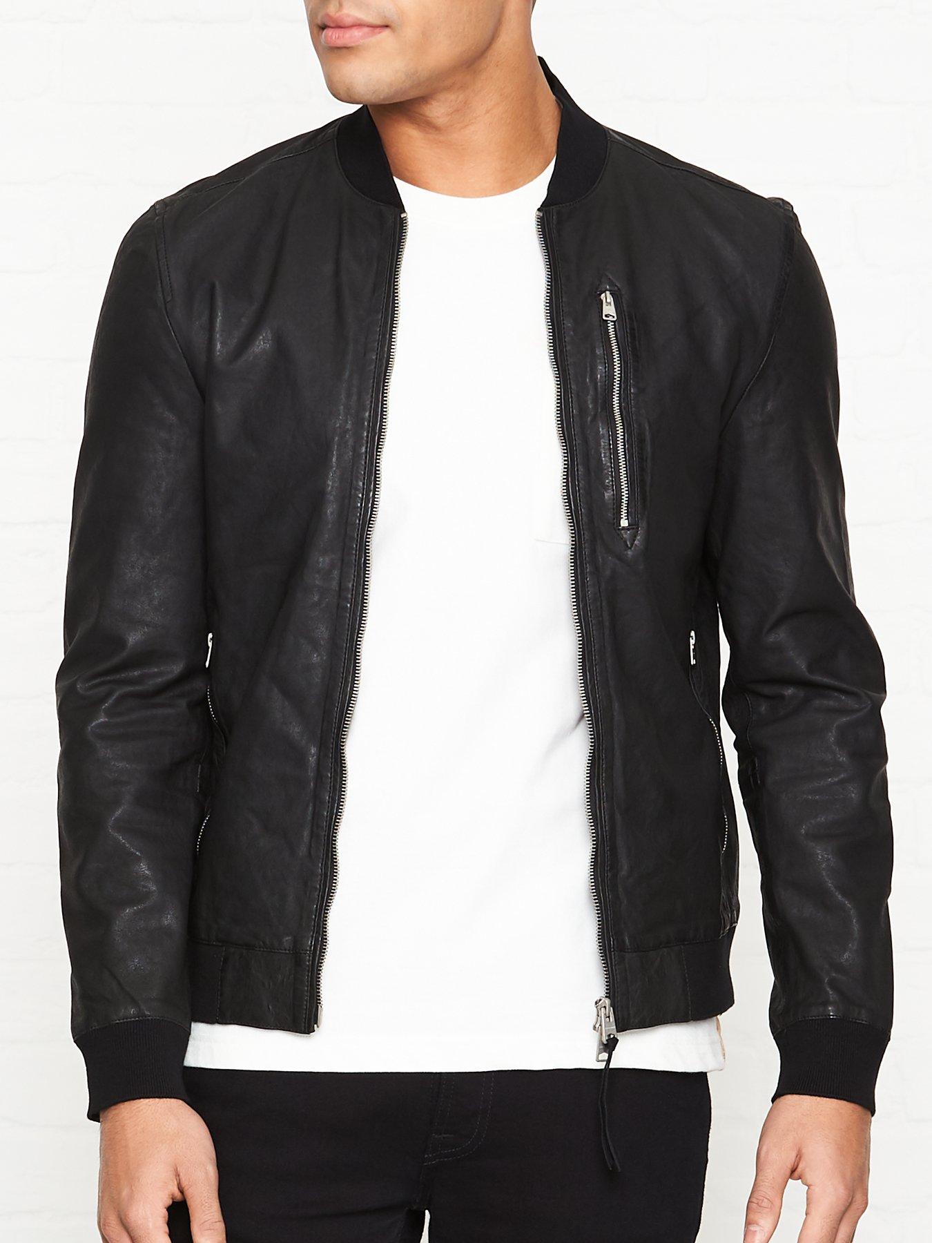 allsaints kino leather bomber