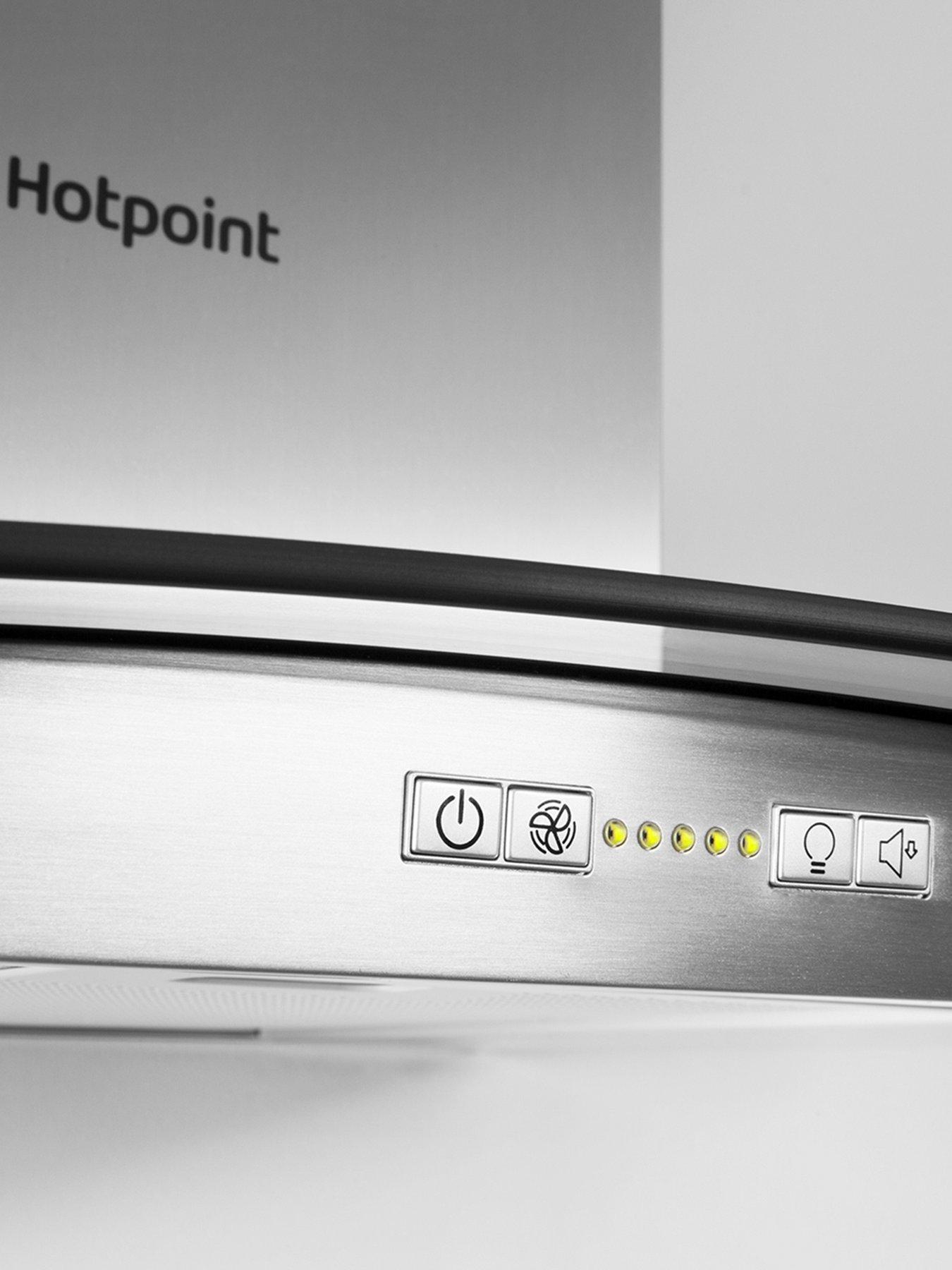 Image 4 of 5 of Hotpoint PHGC7.4FLMX 70cm Curved Glass Cooker Hood - Stainless Steel