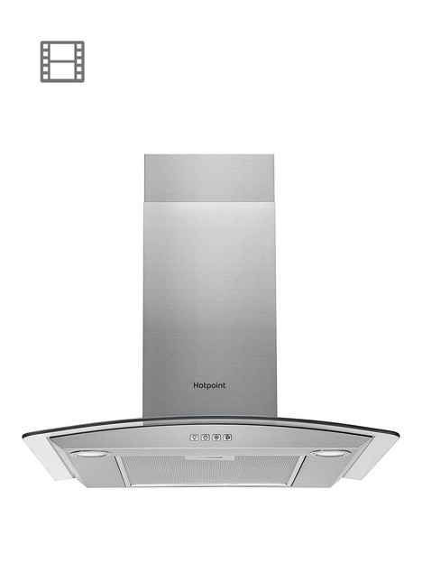 hotpoint-phgc64flmx-60cm-curved-glass-cooker-hood-stainless-steel