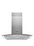  image of hotpoint-phgc64flmx-60cm-curved-glass-cooker-hood-stainless-steel