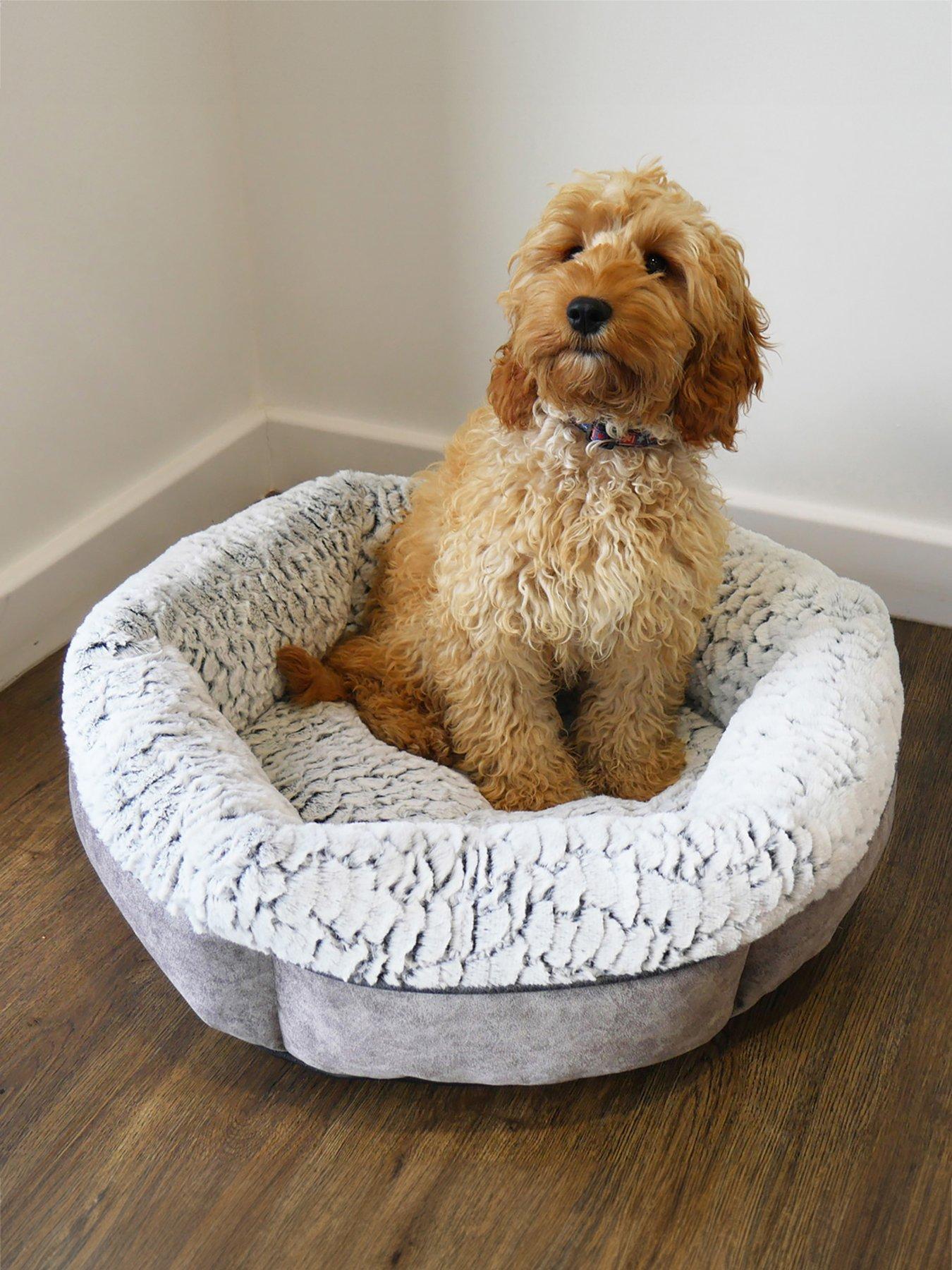 Luxury Fleece Lined Plush Pet Bed 61cm