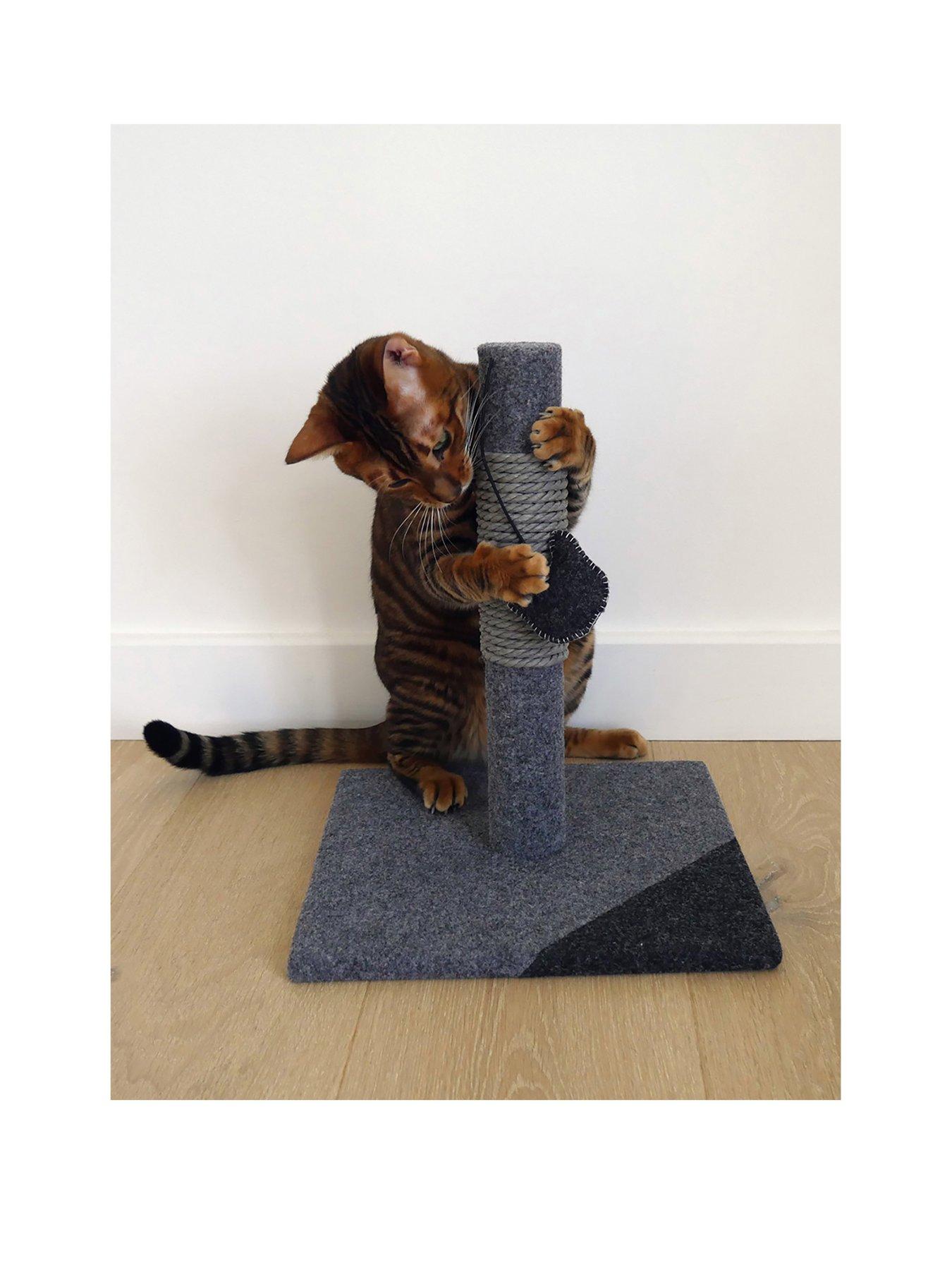 Product photograph of Rosewood Charcoal Felt Cat Post from very.co.uk