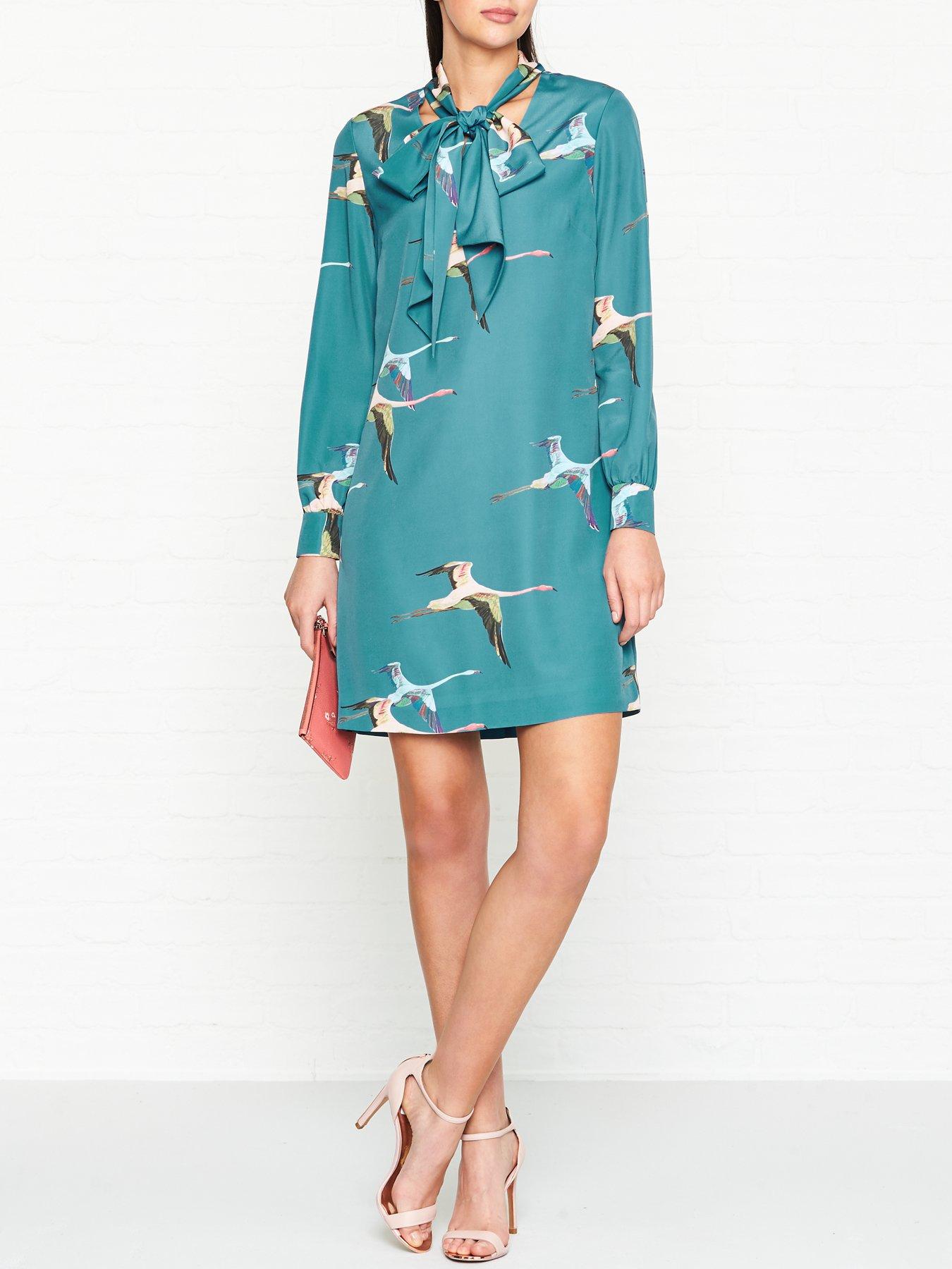 ted baker teal dress