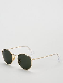 Ray-Ban Round 0Rb3447 Sunglasses - Gold