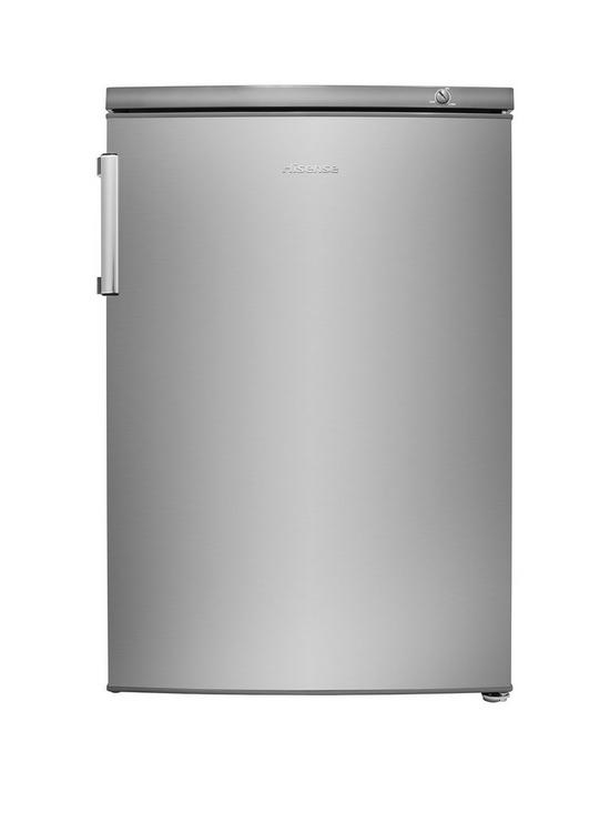 front image of hisense-fv105d4bc21-55cmnbspwide-under-counter-freezer-stainless-steel-look